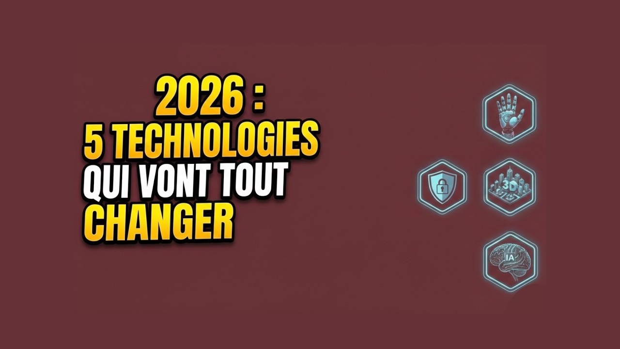 5 Technologies à suivre ABSOLUMENT sur 2026!!